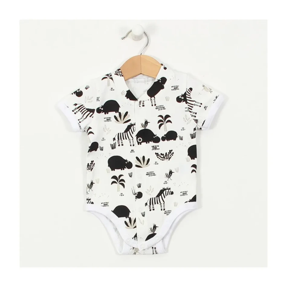 Body a maniche corte "Africa - Bianco... Body a maniche corte "Africa - Bianco...